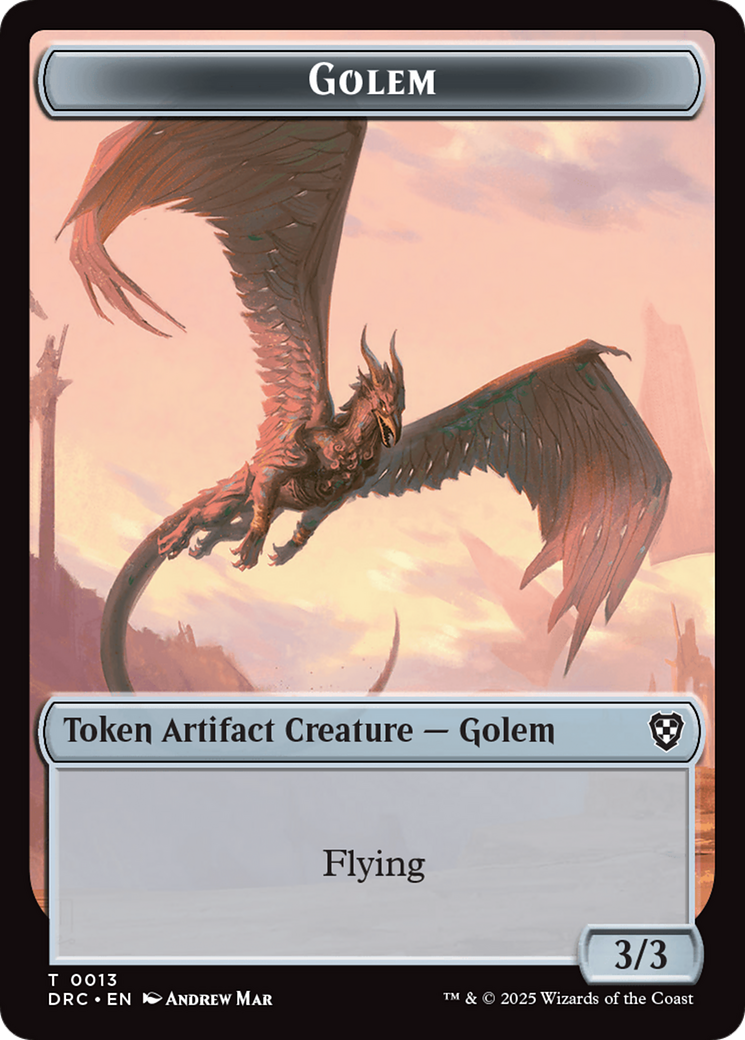 Construct // Golem (0013) Double-Sided Token [Aetherdrift Tokens] | Local Legends