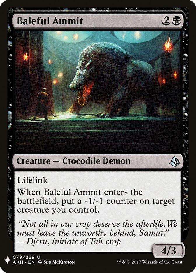 Baleful Ammit [Mystery Booster] | Local Legends