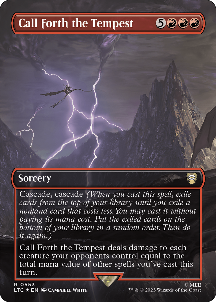 Call Forth the Tempest (Borderless) (Surge Foil) [The Lord of the Rings: Tales of Middle-Earth Commander] | Local Legends