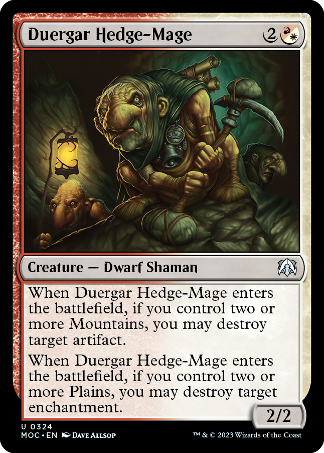 Duergar Hedge-Mage [March of the Machine Commander] | Golgari Games