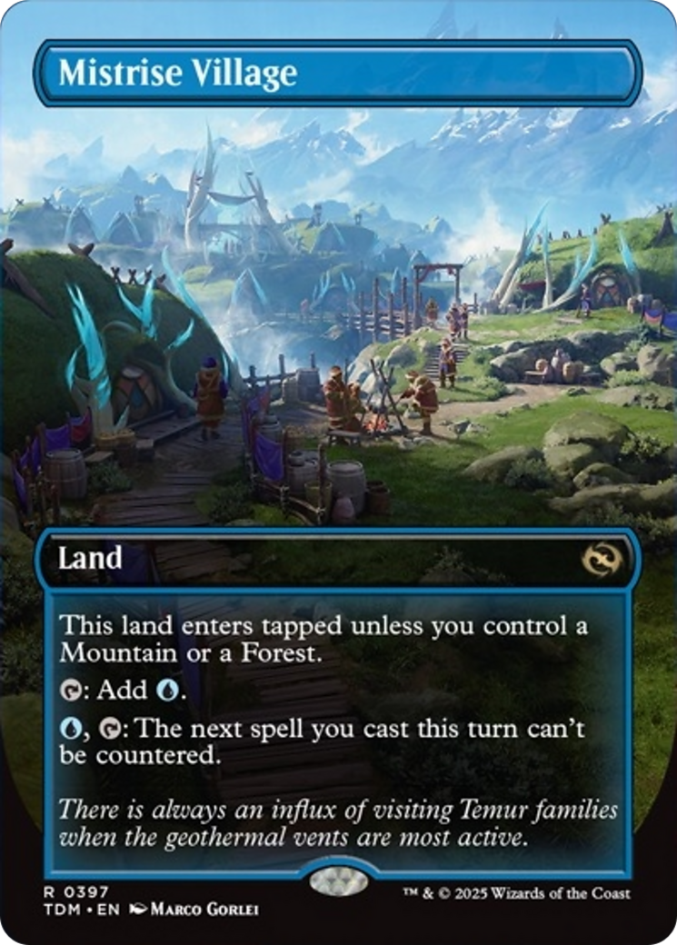 Mistrise Village (Borderless) [Tarkir: Dragonstorm] | Local Legends