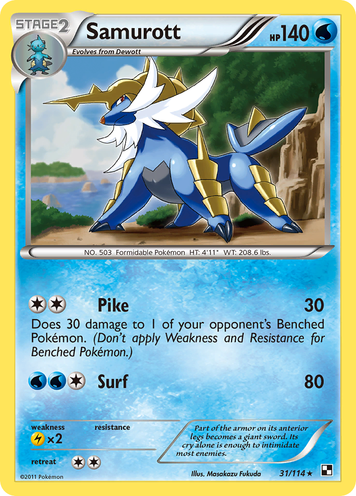 Samurott (31/114) [Black & White: Base Set] | Local Legends