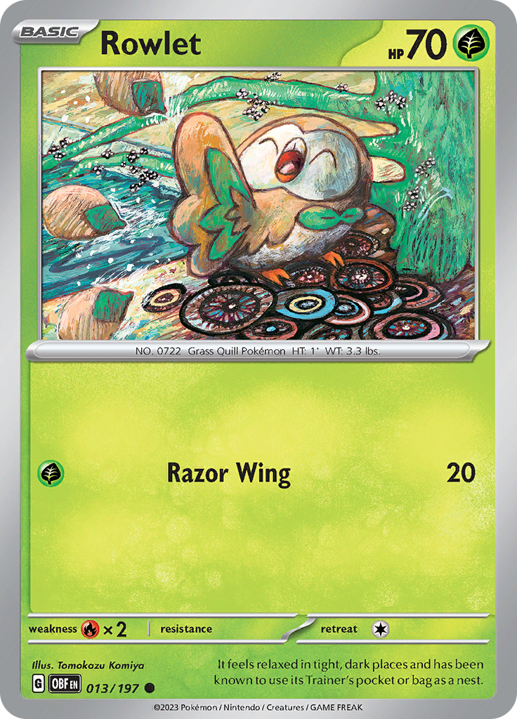 Rowlet (013/197) [Scarlet & Violet: Obsidian Flames] | Golgari Games