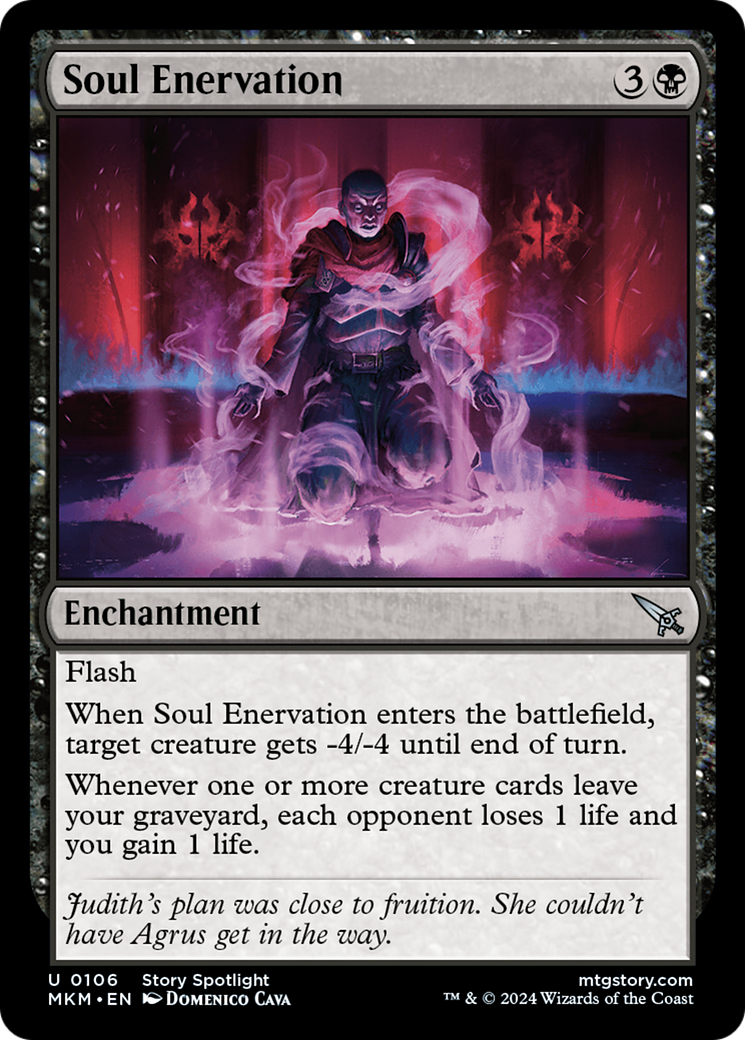 Soul Enervation [Murders at Karlov Manor] | Golgari Games