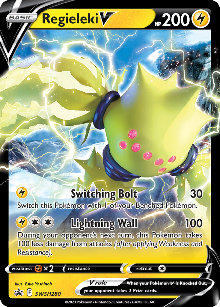 Regieleki V (SWSH280) (Jumbo Card) [Sword & Shield: Black Star Promos] | Local Legends