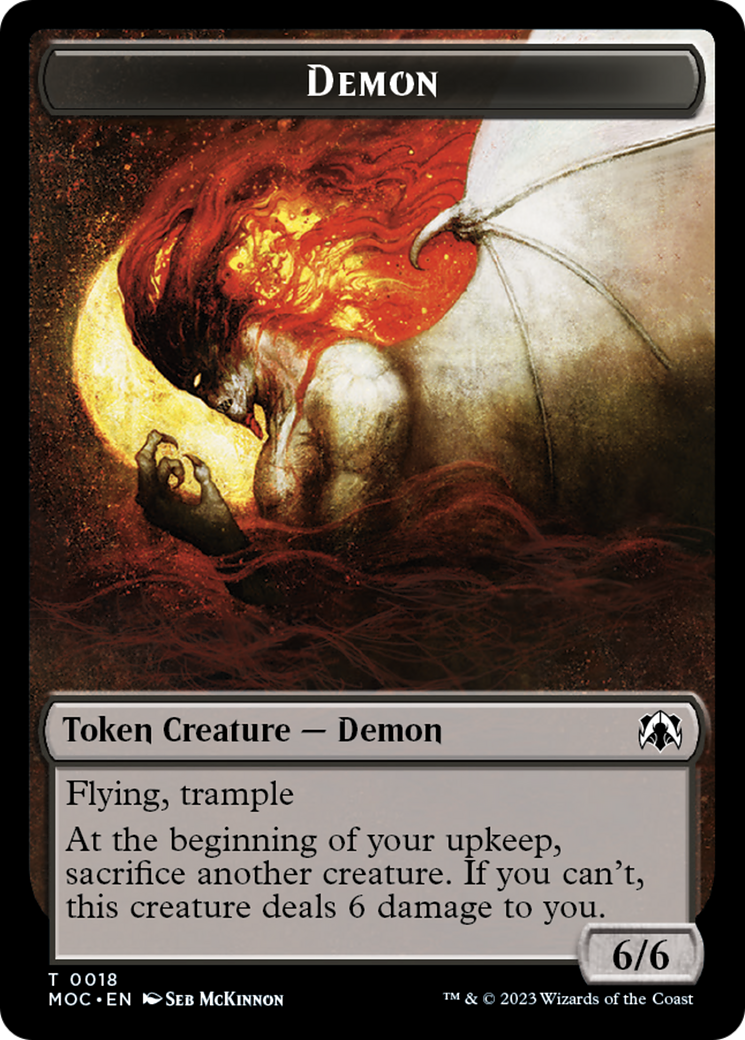 Angel (3) // Demon Double-Sided Token [March of the Machine Commander Tokens] | Local Legends