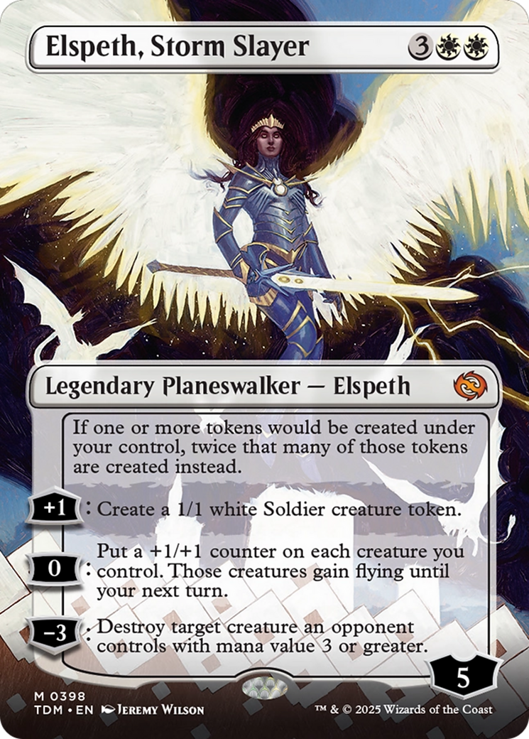 Elspeth, Storm Slayer (Borderless) [Tarkir: Dragonstorm] | Local Legends