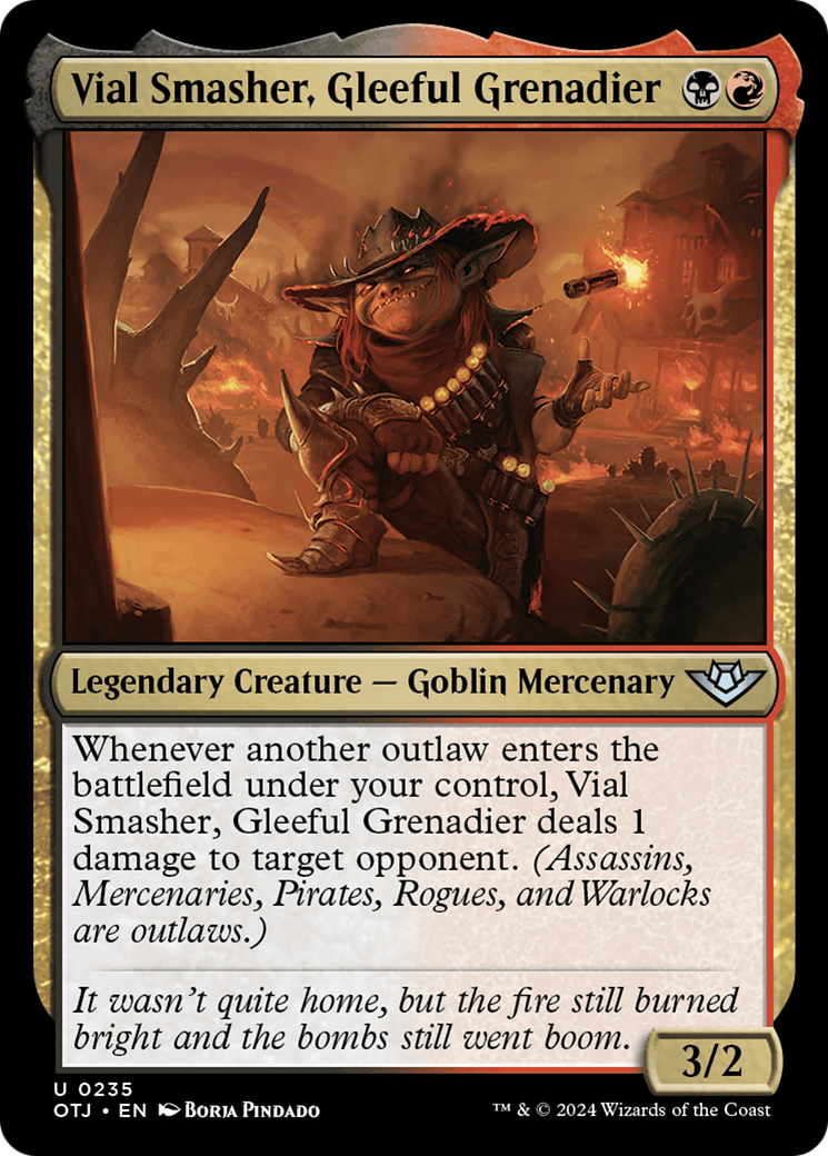 Vial Smasher, Gleeful Grenadier [Outlaws of Thunder Junction] | Golgari Games