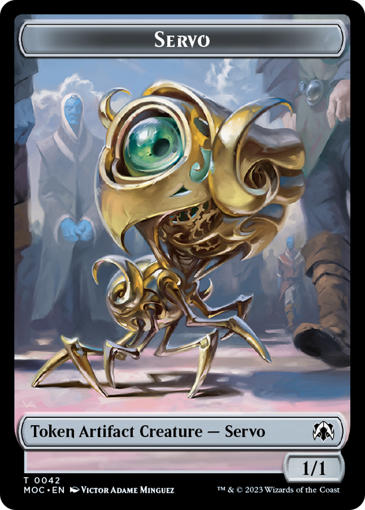 Feather // Servo Double-Sided Token [March of the Machine Commander Tokens] | Local Legends