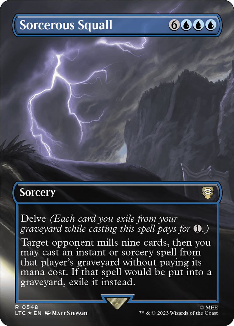 Sorcerous Squall (Borderless) (Surge Foil) [The Lord of the Rings: Tales of Middle-Earth Commander] | Local Legends
