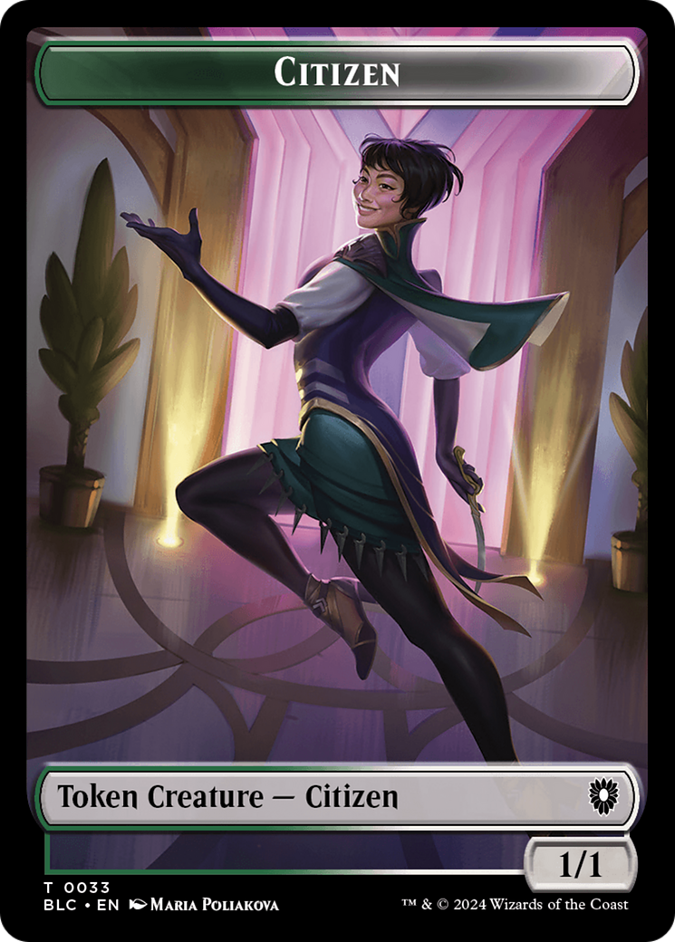 Soldier // Citizen Double-Sided Token [Bloomburrow Commander Tokens] | Golgari Games