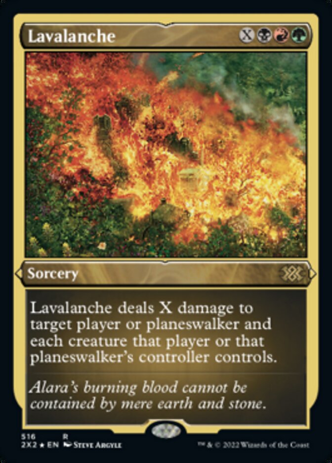 Lavalanche (Foil Etched) [Double Masters 2022] | Local Legends
