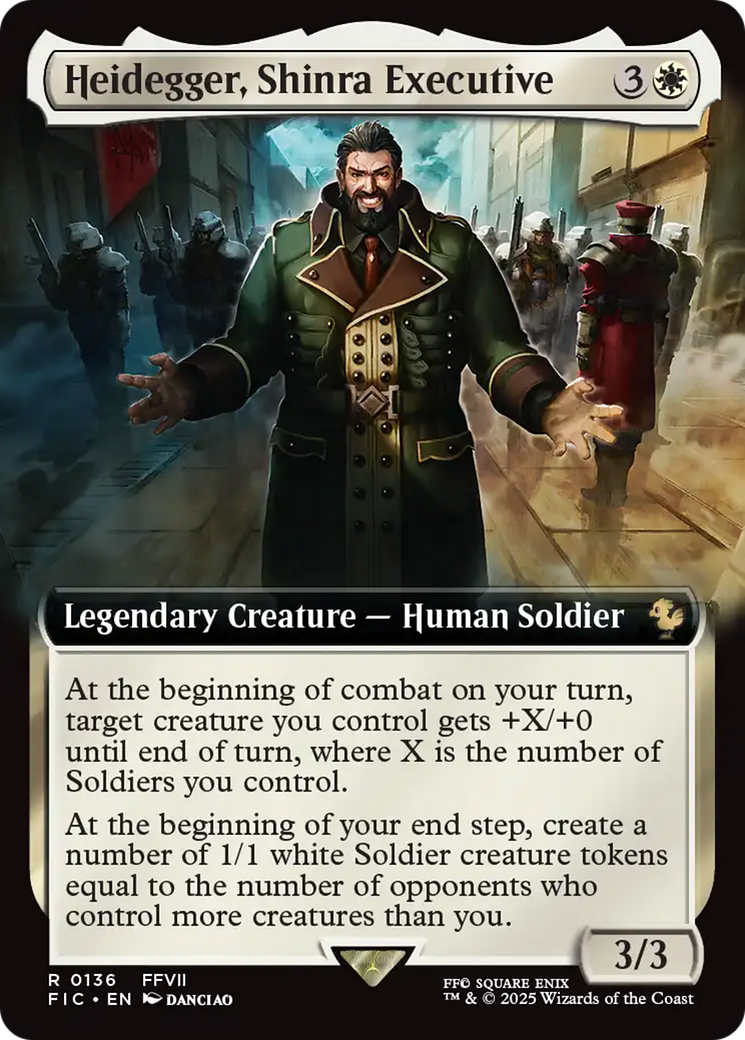Heidegger, Shinra Executive (Extended Art) [FINAL FANTASY Commander] | Local Legends