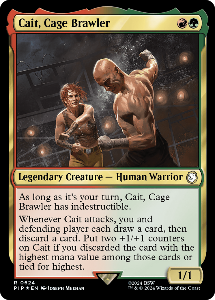 Cait, Cage Brawler (Surge Foil) [Fallout] | Local Legends