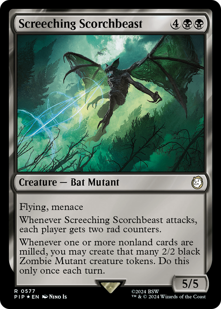Screeching Scorchbeast (Surge Foil) [Fallout] | Local Legends
