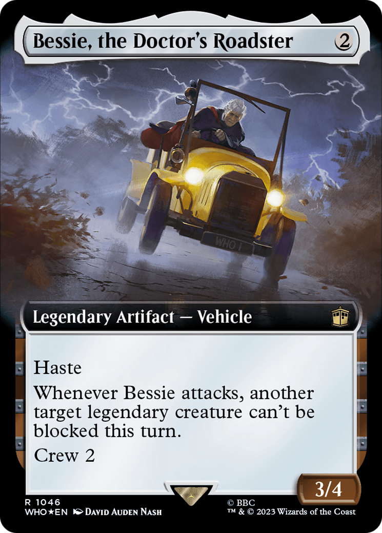 Bessie, the Doctor's Roadster (Extended Art) (Surge Foil) [Doctor Who] | Golgari Games