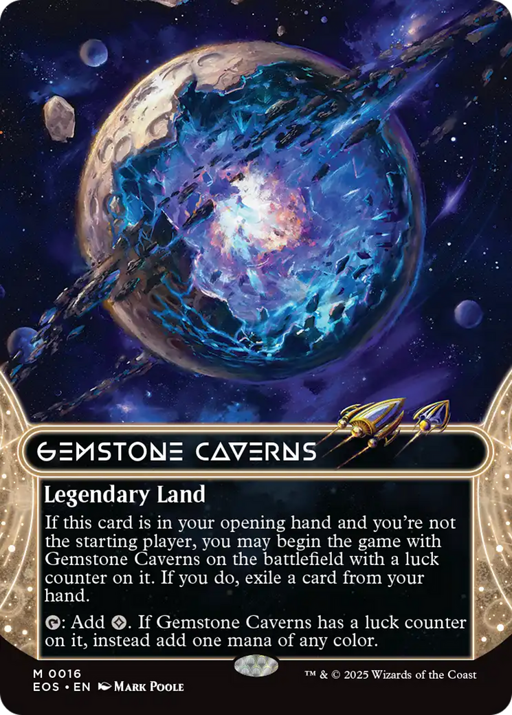 Gemstone Caverns (0016) (Borderless) [Edge of Eternities: Stellar Sights] | Local Legends