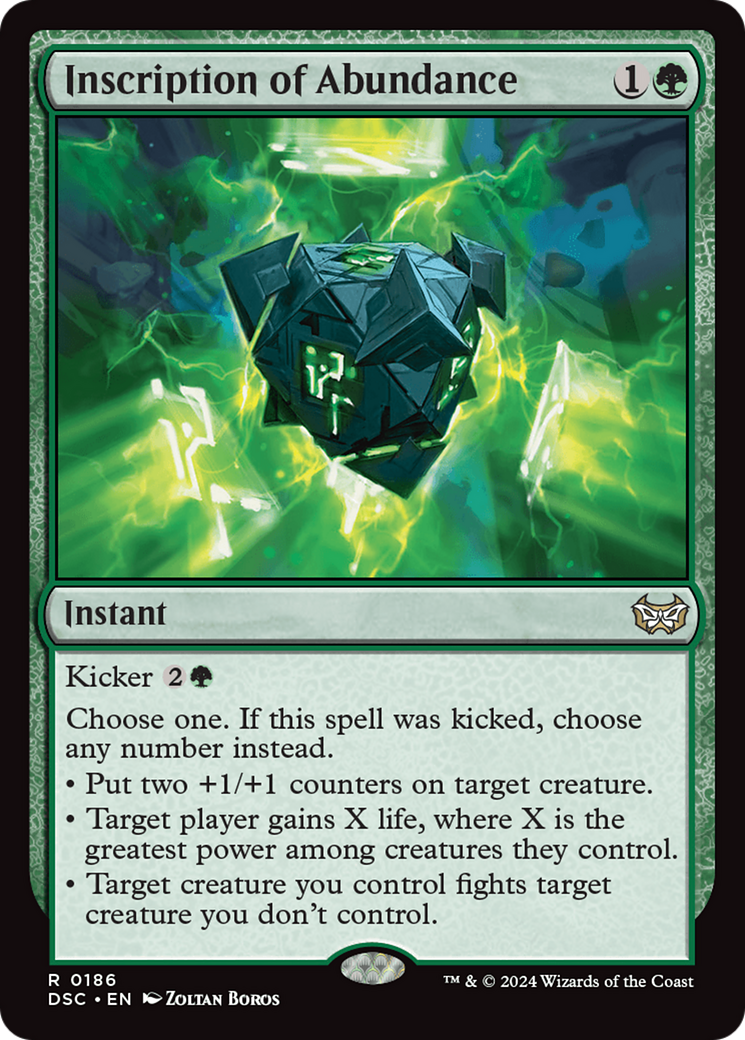 Inscription of Abundance [Duskmourn: House of Horror Commander] | Local Legends