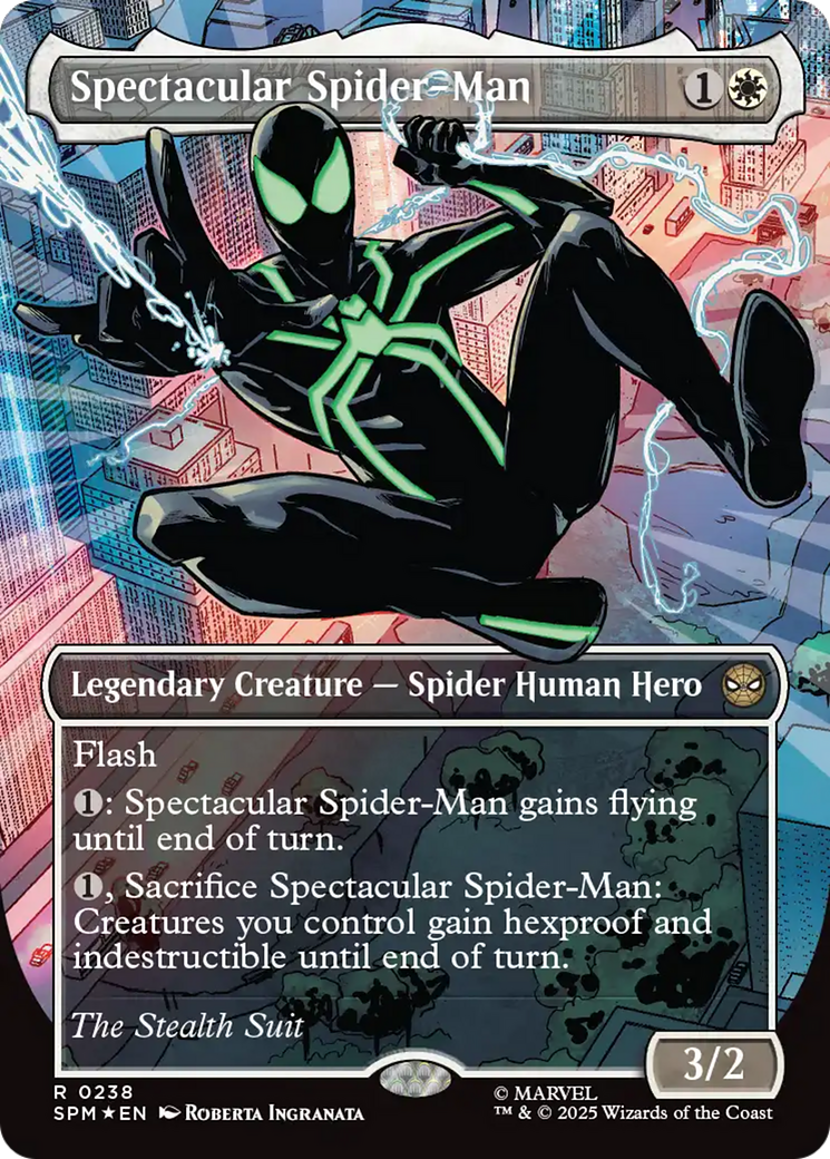 Spectacular Spider-Man (0238) (Borderless) (Textured Foil) [Marvel's Spider-Man] | Local Legends