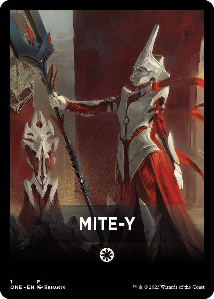 Mite-Y Theme Card [Phyrexia: All Will Be One Tokens] | Local Legends
