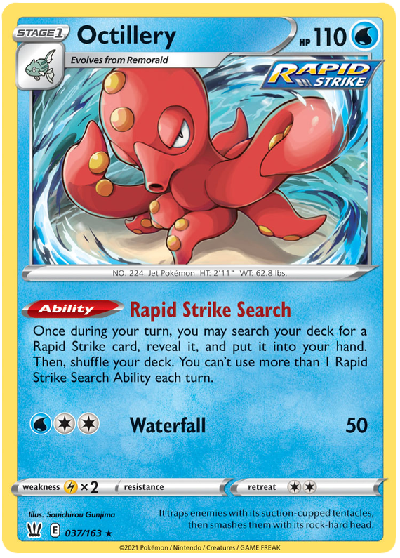 Octillery (037/163) [Sword & Shield: Battle Styles] | Golgari Games