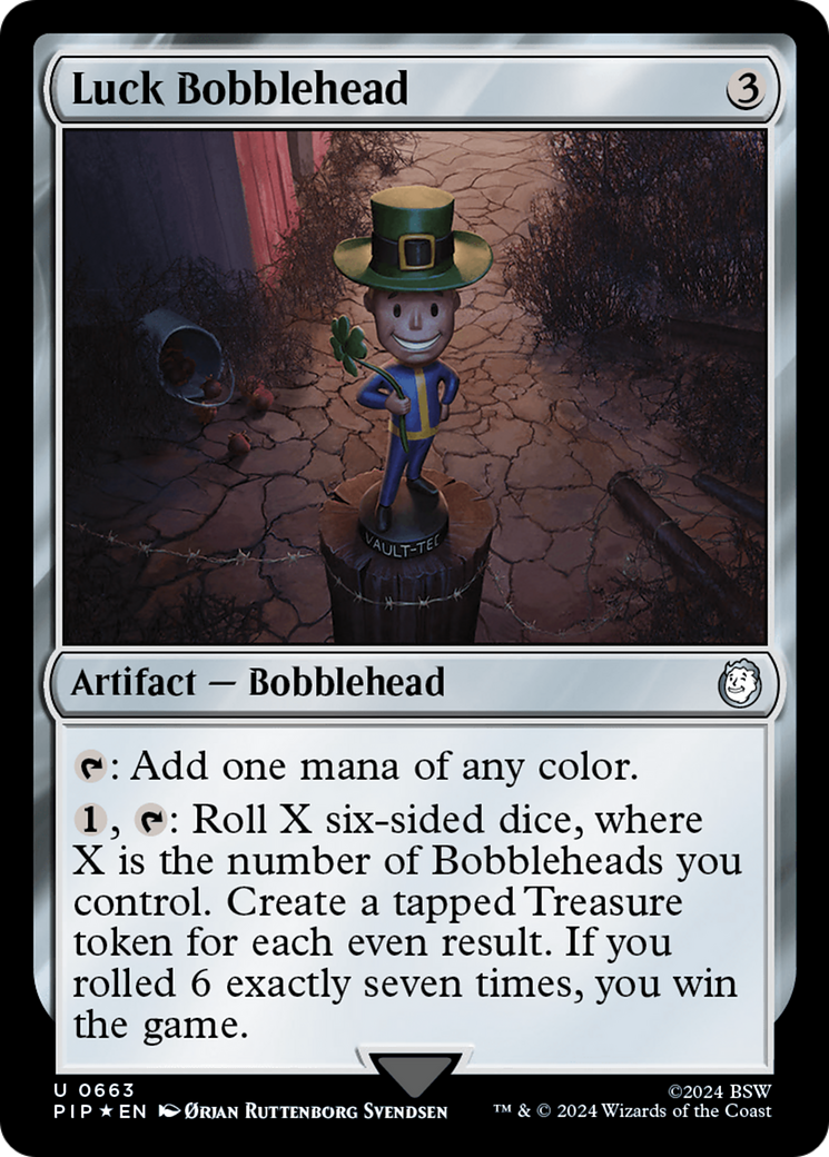 Luck Bobblehead (Surge Foil) [Fallout] | Local Legends