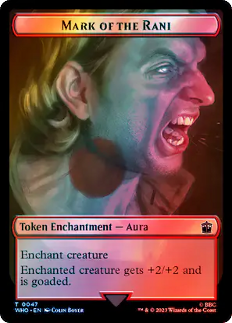 Fish // Mark of the Rani Double-Sided Token (Surge Foil) [Doctor Who Tokens] | Local Legends