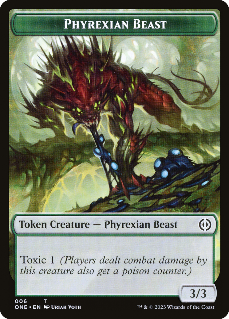 Phyrexian Beast Token [Phyrexia: All Will Be One Tokens] | Golgari Games