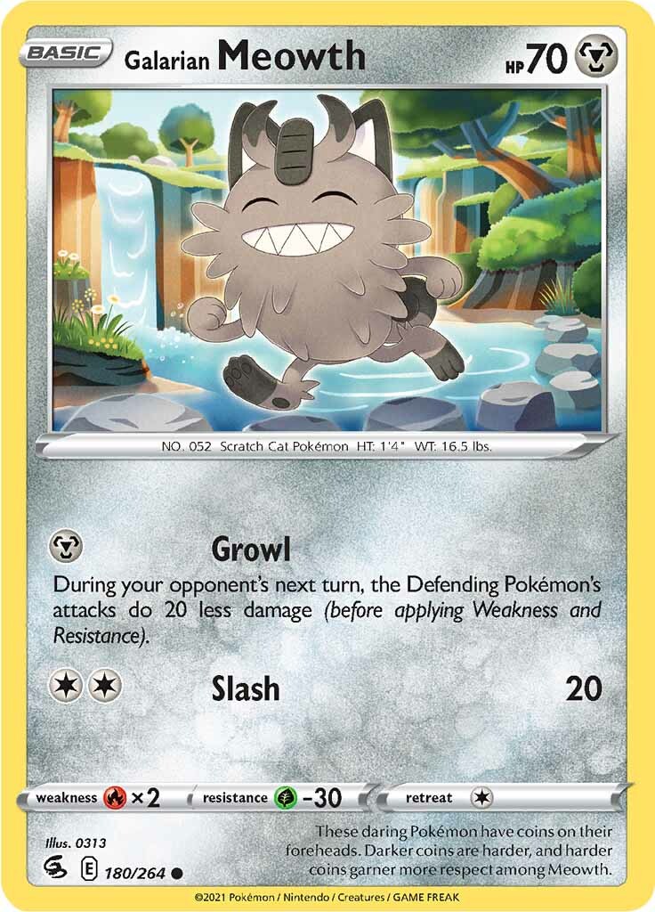 Galarian Meowth (180/264) [Sword & Shield: Fusion Strike] | Golgari Games