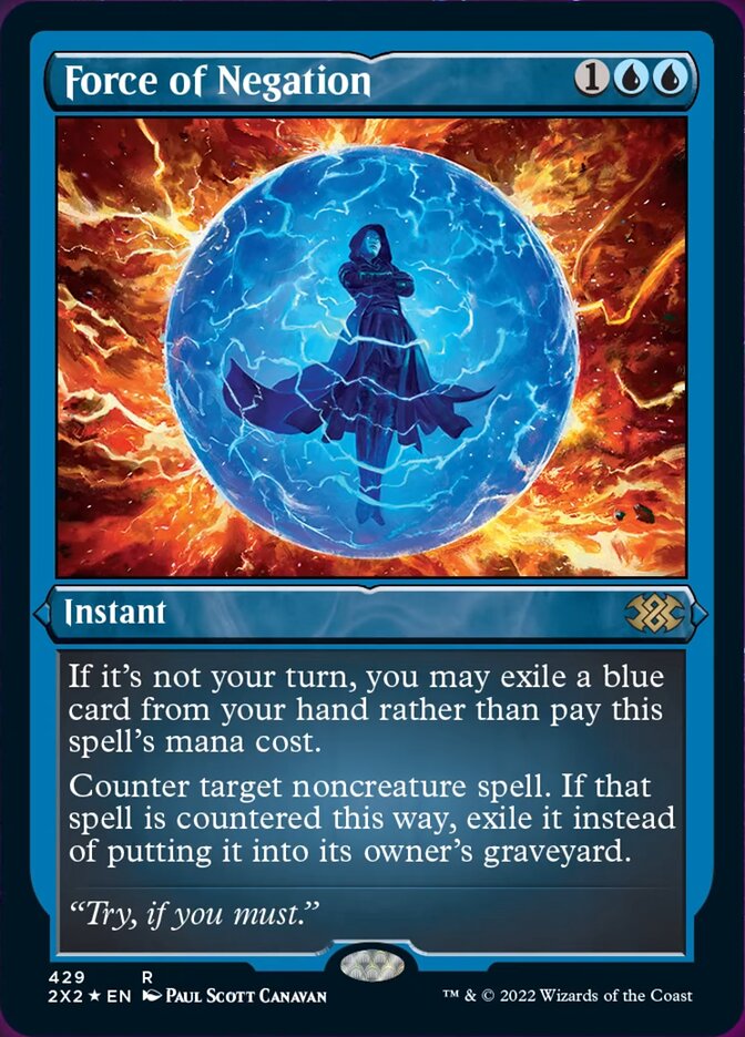 Force of Negation (Foil Etched) [Double Masters 2022] | Local Legends