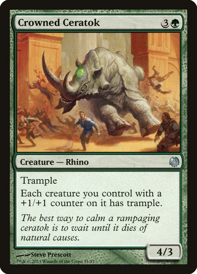 Crowned Ceratok [Duel Decks: Heroes vs. Monsters] | Golgari Games