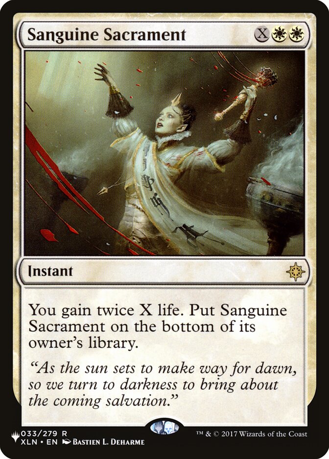 Sanguine Sacrament [The List] | Local Legends