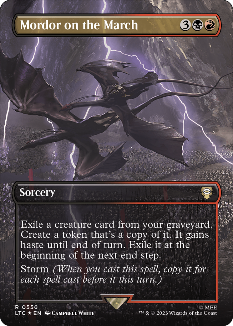 Mordor on the March (Borderless) (Surge Foil) [The Lord of the Rings: Tales of Middle-Earth Commander] | Local Legends
