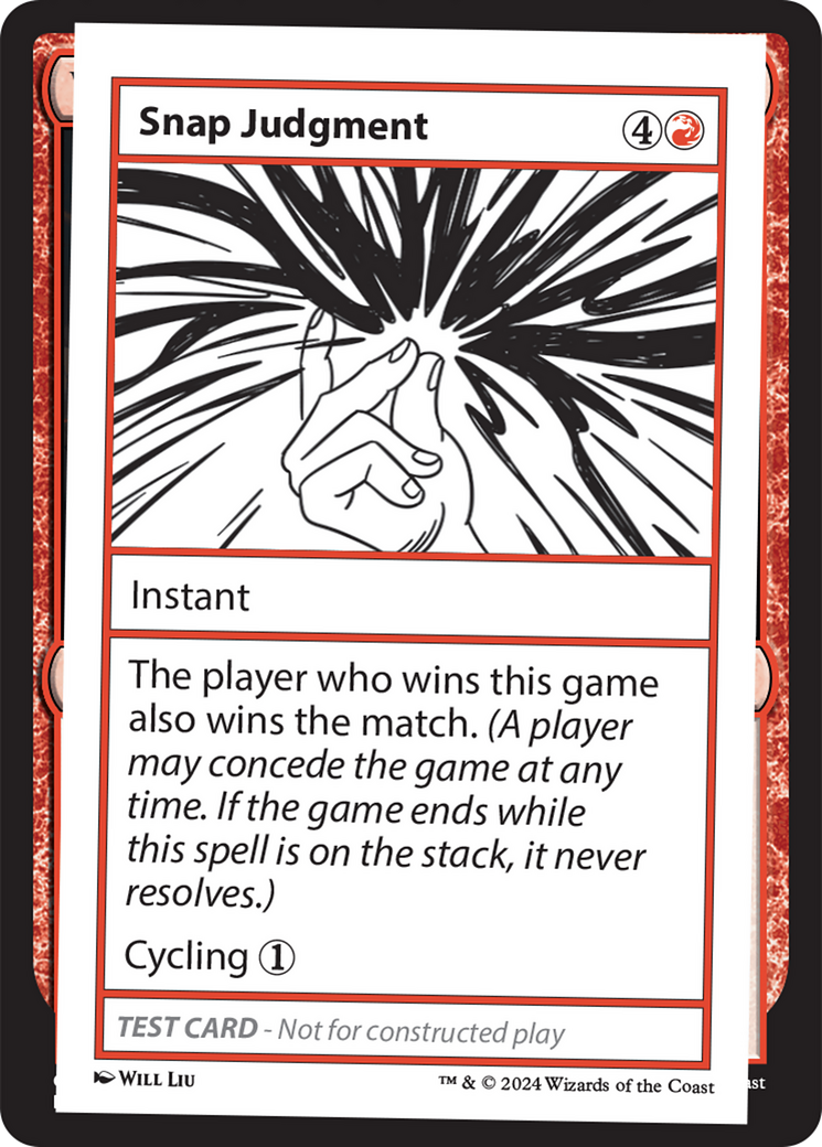 Snap Judgment [Mystery Booster 2 Playtest Cards] | Local Legends