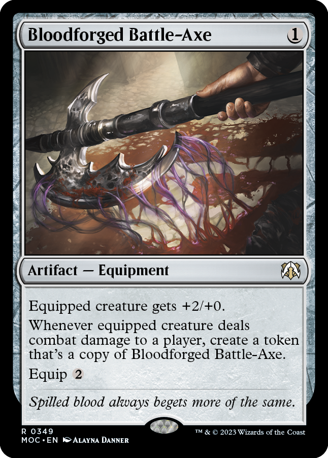 Bloodforged Battle-Axe [March of the Machine Commander] | Golgari Games