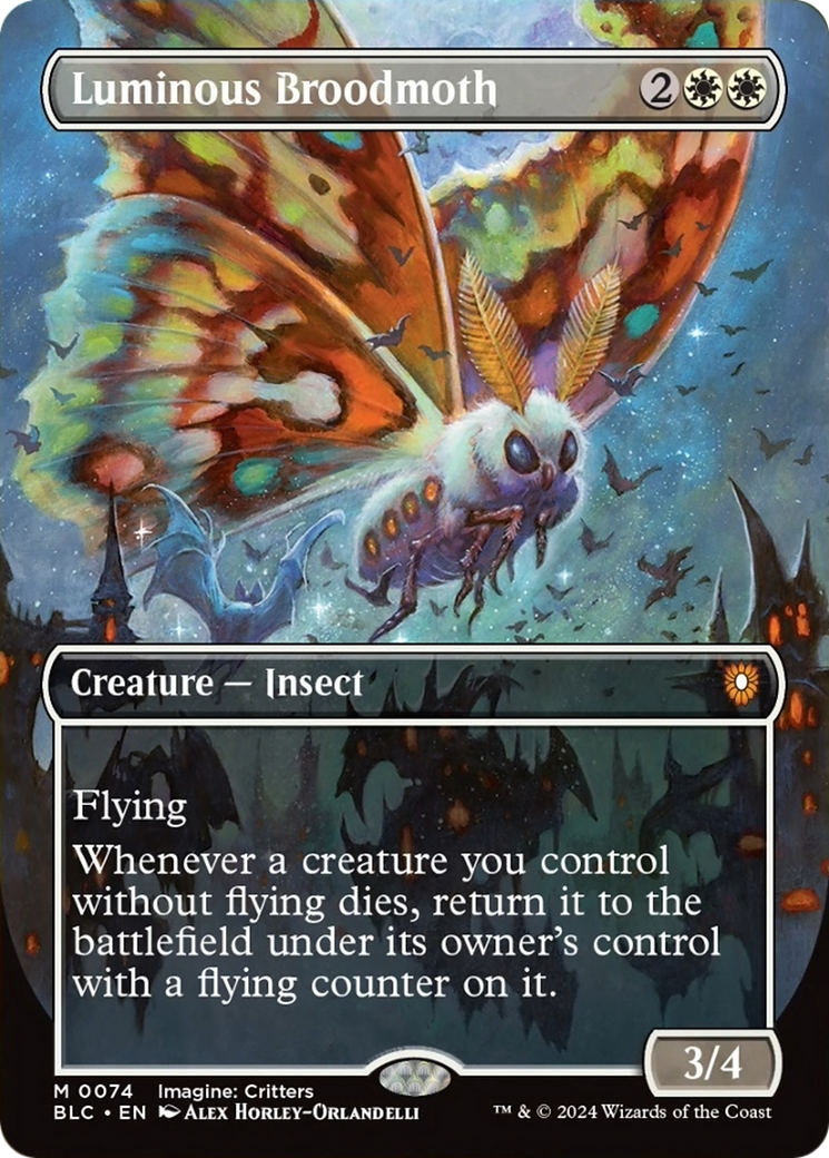 Luminous Broodmoth (Borderless) [Bloomburrow Commander] | Local Legends