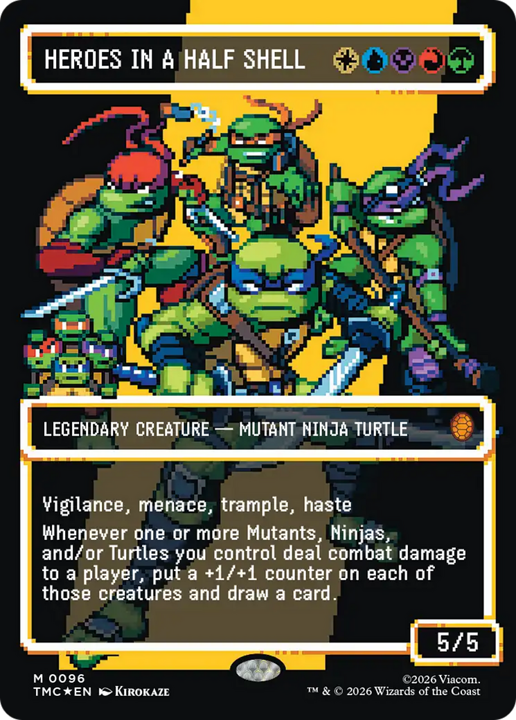 Heroes in a Half Shell (0096) (Borderless) (Surge Foil) [Teenage Mutant Ninja Turtles Commander] | Local Legends