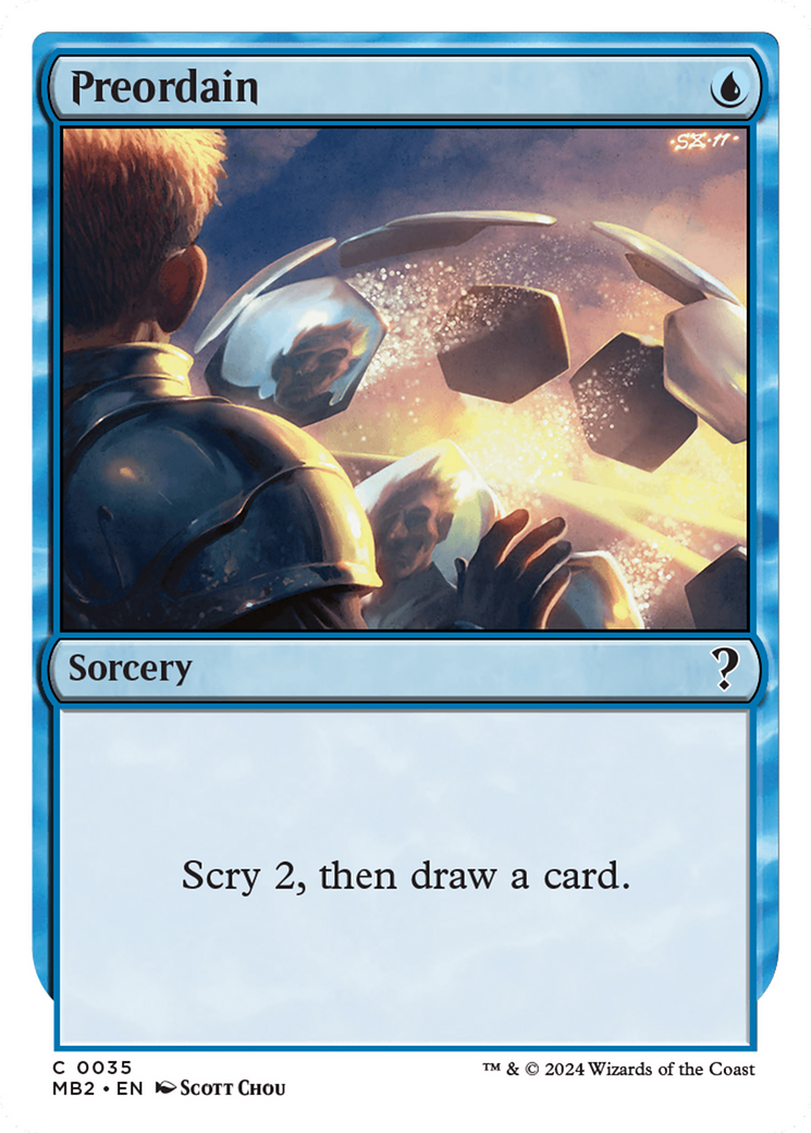 Preordain (White Border) [Mystery Booster 2] | Local Legends