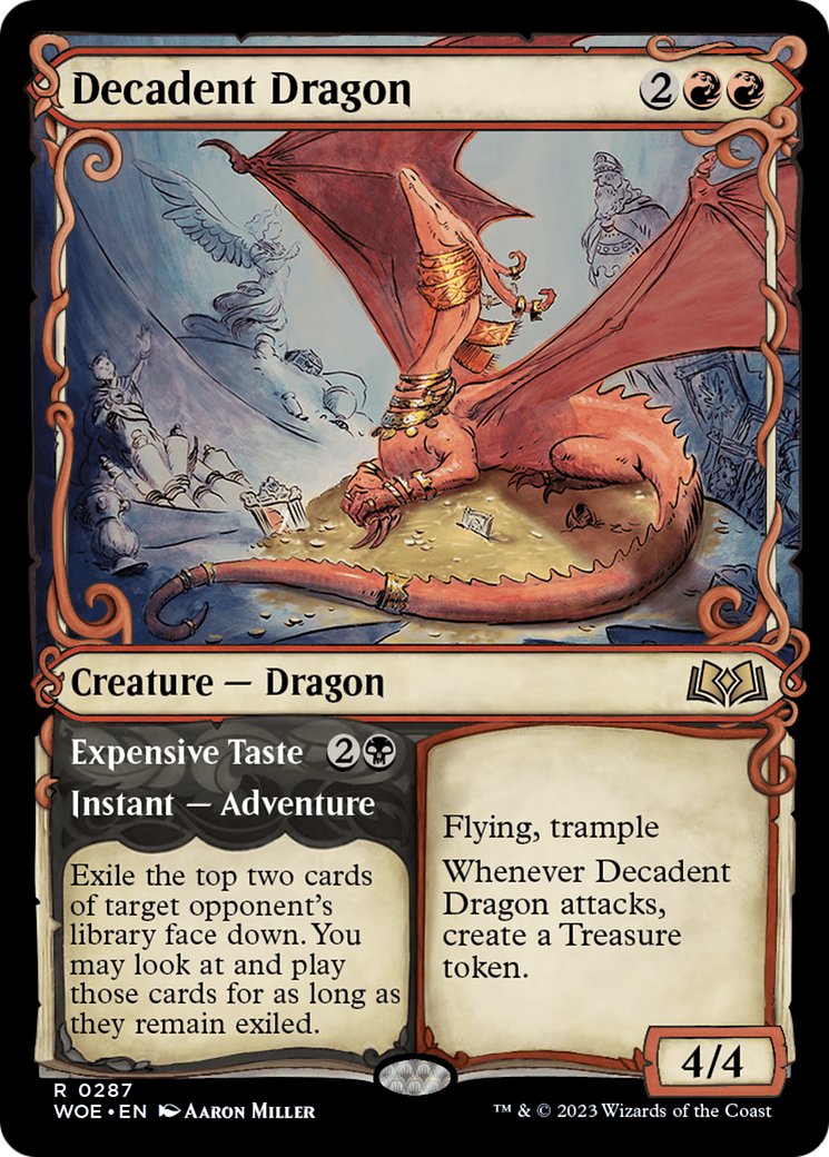 Decadent Dragon // Expensive Taste (Showcase) [Wilds of Eldraine] | Local Legends