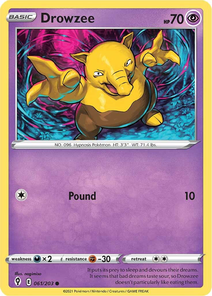 Drowzee (061/203) [Sword & Shield: Evolving Skies] | Golgari Games