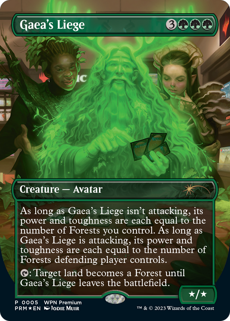 Gaea's Liege (Borderless) [Wizards Play Network 2024] | Local Legends
