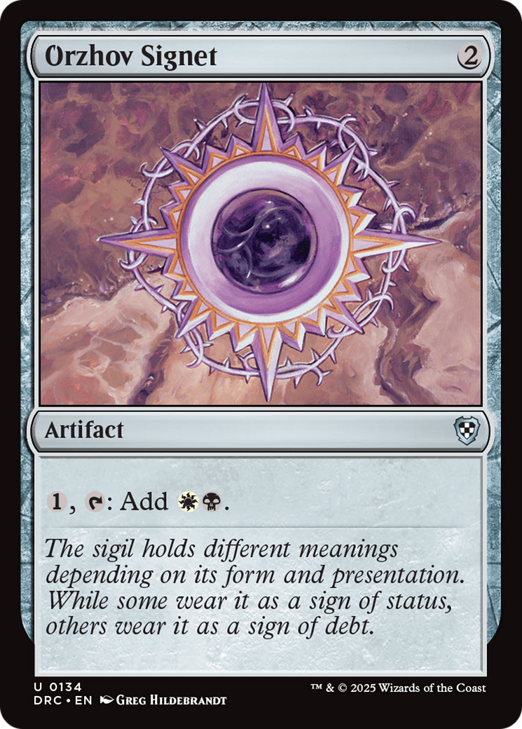 Orzhov Signet [Aetherdrift Commander] | Local Legends