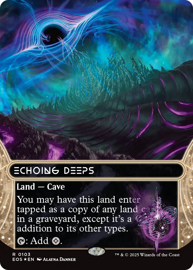 Echoing Deeps (0103) (Borderless) (Galaxy Foil) [Edge of Eternities: Stellar Sights] | Local Legends