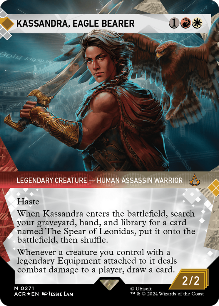 Kassandra, Eagle Bearer (Showcase) (Textured Foil) [Assassin's Creed] | Golgari Games