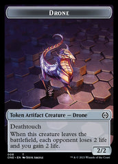 Rebel // Drone Double-Sided Token [Phyrexia: All Will Be One Tokens] | Local Legends