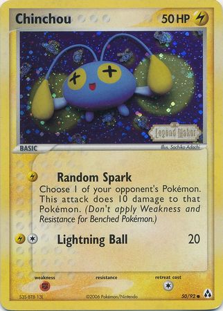 Chinchou (50/92) (Stamped) [EX: Legend Maker] | Local Legends