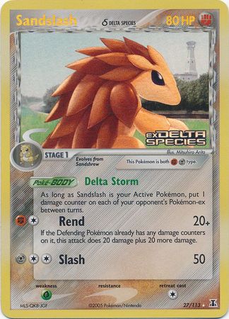 Sandslash (27/113) (Delta Species) (Stamped) [EX: Delta Species] | Local Legends