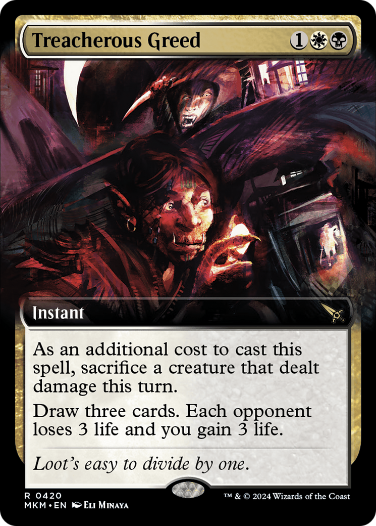 Treacherous Greed (Extended Art) [Murders at Karlov Manor] | Local Legends