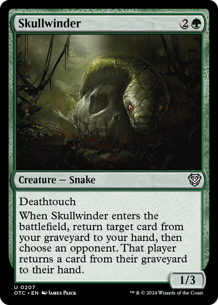 Skullwinder [Outlaws of Thunder Junction Commander] | Golgari Games