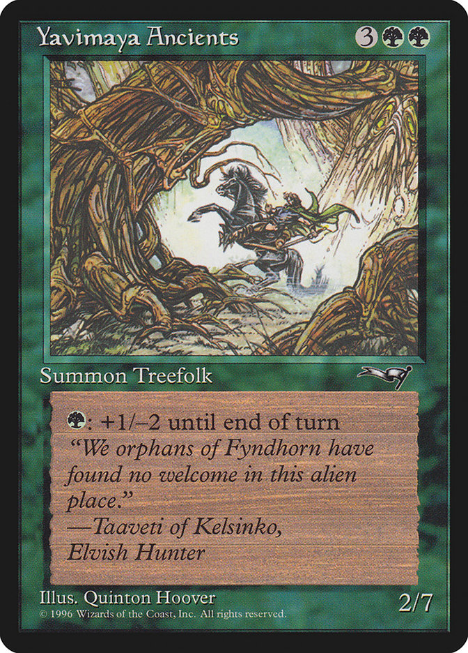 Yavimaya Ancients (Horse Art) [Alliances] | Local Legends